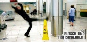 Rutschsicherheit Warnung