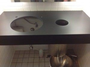 Schiefer-Waschtisch Reinigung nachher